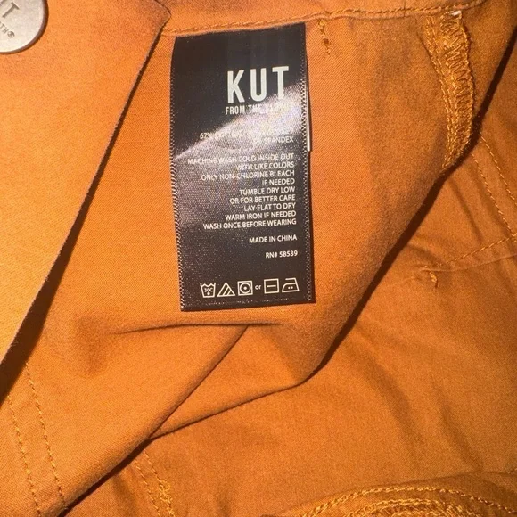 Kut from the Kloth Skinny Orange Gold Jeans - Picture 6 of 8
